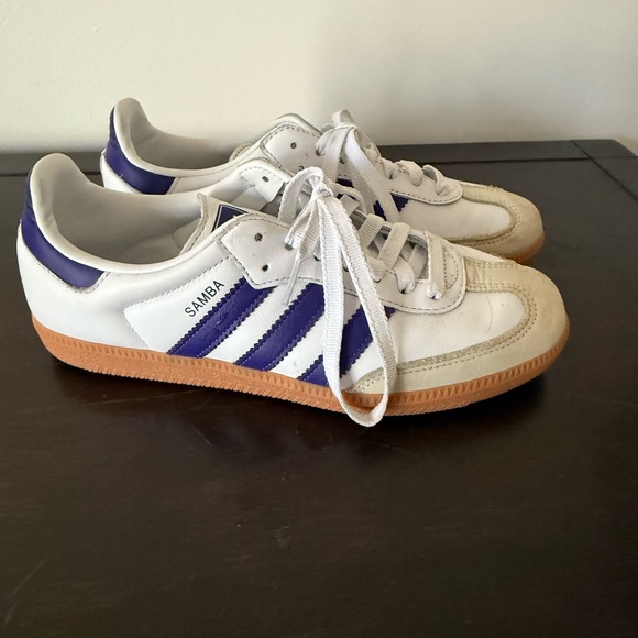 Adidas White and purple Samba Sneakers OG size 8 1/2 - Picture 12 of 12